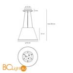 Подвесной светильник Artemide Choose Fluo Rosso 1125040A - Схема