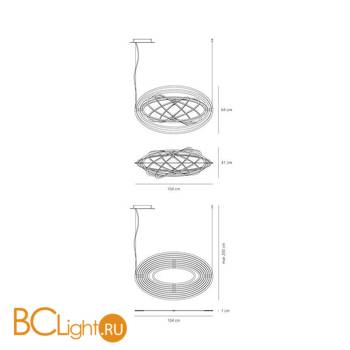 Подвесной светильник Artemide Copernico Aluminium 1623010A - Схема