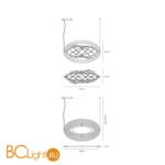 Подвесной светильник Artemide Copernico Aluminium 1623010A - Схема