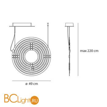 Подвесной светильник Artemide Copernico Red 1608040A - Схема
