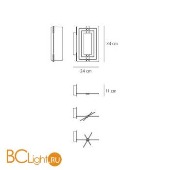 Настенный светильник Artemide Copernico Aluminium 1622010A - Схема