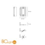 Настенный светильник Artemide Copernico Aluminium 1622010A - Схема