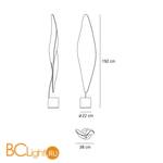 Напольный светильник Artemide Cosmic Leaf 1504010A - Схема