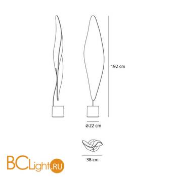 Торшер Artemide Cosmic Leaf 1505010A - Схема