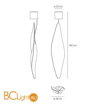 Потолочный светильник Artemide Cosmic Leaf 1506010A - Схема
