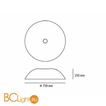 Настенно-потолочный светильник Artemide Cosmic Rotation 1519010A - Схема