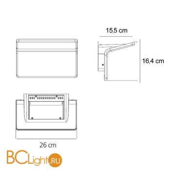 Настенный светильник Artemide Cuma 1155010A - Схема