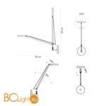 Бра Artemide Demetra Micro Wall 1748W20A 2700K White - Схема