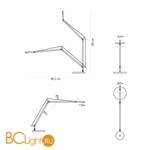 Настольная лампа Artemide Demetra Professional 1740020A 3000K Movement Detector White (Body Lamp) - Схема