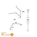 Настольная лампа Artemide Demetra Professional 1739020A 3000K White (Body Lamp) - Схема