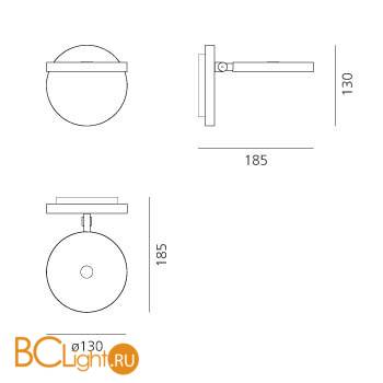 Бра Artemide Demetra Spotlight 1731W20A 2700K without Switch White - Схема