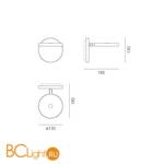 Бра Artemide Demetra Spotlight 1731W50A 2700K without Switch Opaque Black - Схема