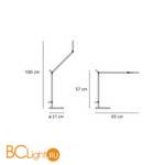 Настольная лампа Artemide Demetra Table 1734W20A+1733020A 2700K White (Body Lamp + Table Base) - Схема