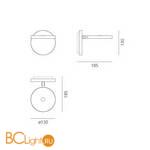 Бра Artemide Demetra Spotlight 1730010A 3000K with Switch Anthracite Grey - Схема