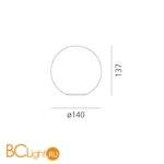 Настольный светильник Artemide Dioscuri 1034110A - Схема
