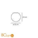 Настенно-потолочный светильник Artemide Dioscuri parete-soffitto 25 0112010A - Схема