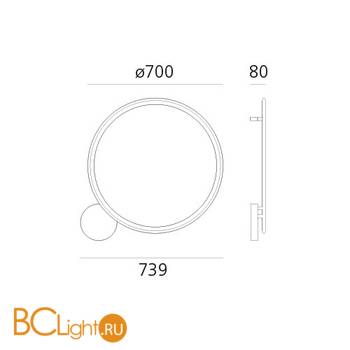 Настенно-потолочный светильник Artemide Discovery 1998010A - Схема
