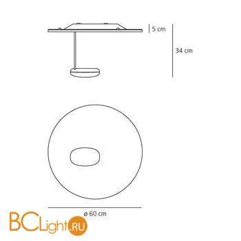 Настенно-потолочный светильник Artemide Droplet Mini 1472010A - Схема