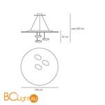 Подвесной светильник Artemide Droplet 1399010A - Схема