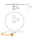 Настенно-потолочный светильник Artemide Droplet 1474110A - Схема