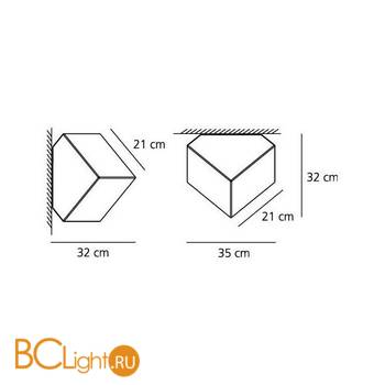 Настенно-потолочный светильник Artemide Edge parete-soffitto 21 1292010A - Схема