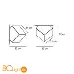 Настенно-потолочный светильник Artemide Edge parete-soffitto 21 1292010A - Схема