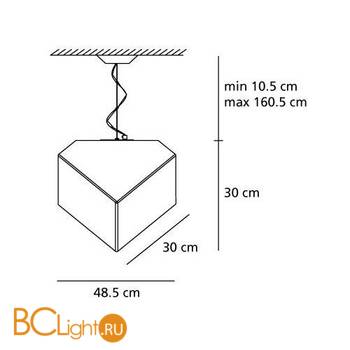 Подвесной светильник Artemide Edge sospensione 30 1294010A - Схема