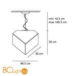 Подвесной светильник Artemide Edge sospensione 30 1294010A - Схема