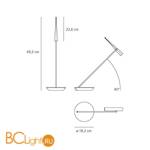 Настольная лампа Artemide Egle White 1470020A - Схема