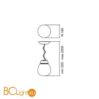 Подвесной светильник Artemide Empatia 16 1815010A - Схема