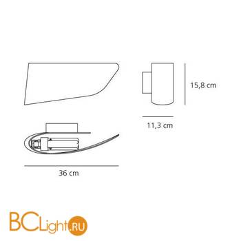 Настенный светильник Artemide Eurialo 1229010A - Схема
