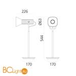 Настольная лампа Artemide Fiamma Table - Black 1983020A - Схема