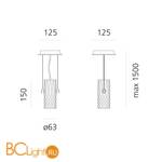 Подвесной светильник Artemide Fiamma 1985010A - Схема