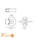 Настенный светильник Artemide Frost 1073010A - Схема