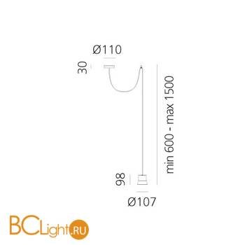 Подвесной светильник Artemide GIO.light 0231040A - Схема