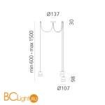 Подвесной светильник Artemide GIO.light 0232010A - Схема