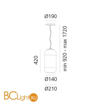 Подвесной светильник Artemide Gople 1407010A - Схема