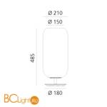 Настольная лампа Artemide Gople 1408010A - Схема