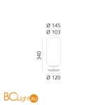 Настольная лампа Artemide Gople 1409010A - Схема