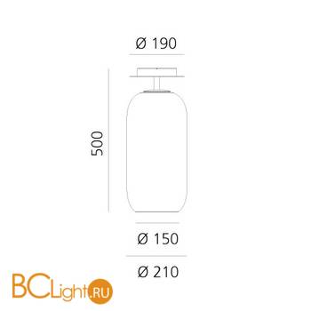 Потолочный светильник Artemide Gople 1413020A - Схема