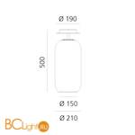 Потолочный светильник Artemide Gople 1413050A - Схема