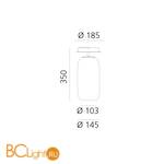 Потолочный светильник Artemide Gople 1414040A - Схема