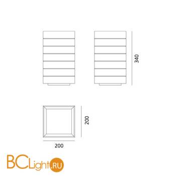 Потолочный светильник Artemide Groupage 20 White 1932010A+1937010A - Схема