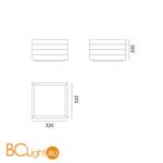 Потолочный светильник Artemide Groupage 32 Orange 1933060A+1937010A - Схема