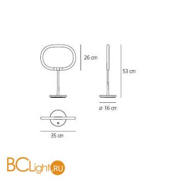 Настольный светильник Artemide Halo 1641010A - Схема