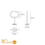 Настольный светильник Artemide Halo 1641010A - Схема