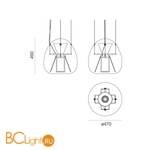 Подвесной светильник Artemide Harry H. 1841010A - Схема