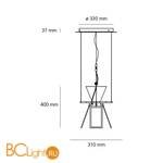 Подвесной светильник Artemide Harry H. 1842010A - Схема