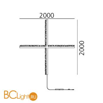 Настенный светильник Artemide Hsiang 0201030A - Схема