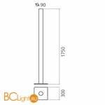 Напольный светильник Artemide Ilio 1640W20APP - Схема